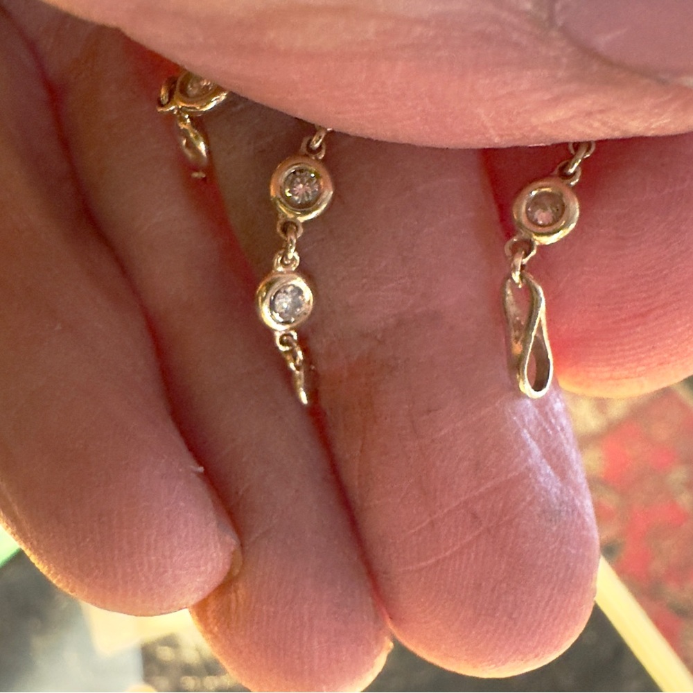 14k Designer 1.20ctt Diamonds by the line Bezel Bracelet - Picture 8 of 11